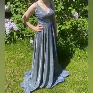 Silver Sparkly Prom Dress